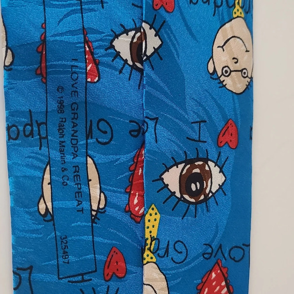 1998 Ralph Martin "I love Grandpa repeaters tie - Picture 4 of 6